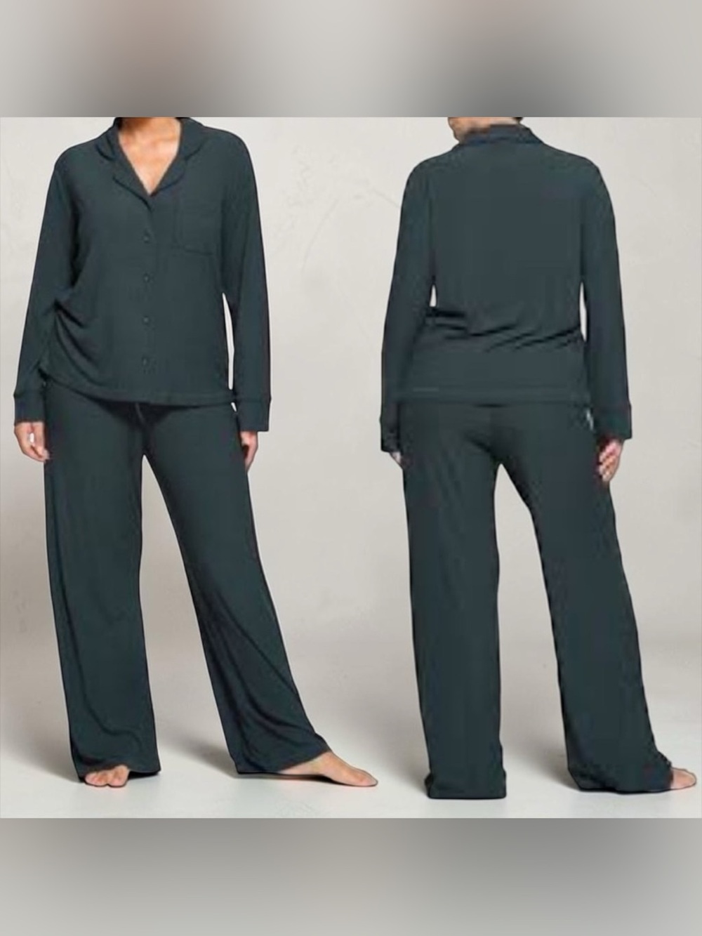 🌳SKIMS Soft Lounge Rib Sleep Set | Cypress | XS | NWT 🏷️